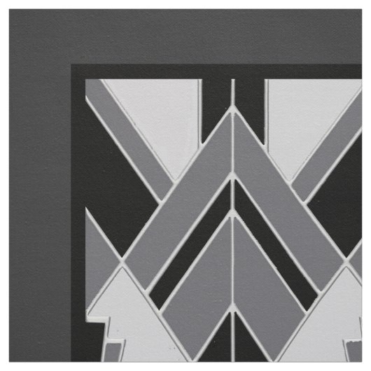 Zeer Art Deco stoffen panelen - Zwart/Grijs (Swatch)