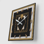 Zeer Art Deco Vierkante Klok (Hoek)