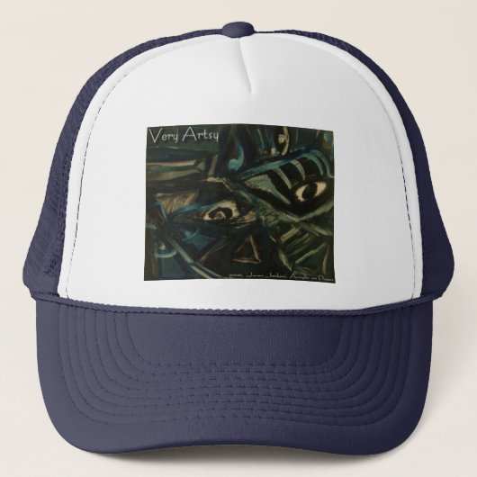 Zeer artistiek trucker pet (Voorkant)