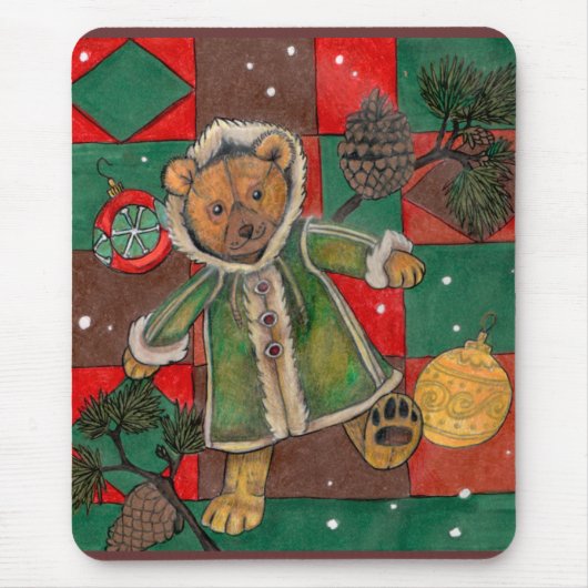 Zeer Beary Kerstmis Teddy Muismat (Voorkant)