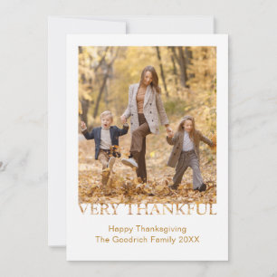 Zeer bedankt het Wenskaart van de Foto Thanksgivin Feestdagenkaart
