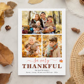 Zeer bedankt Thanksgiving voor drie foto's collage Feestdagenkaart