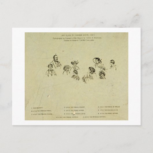 Zeer belangrijk Bord voor Portret van de Koninklij Briefkaart (Voorkant)