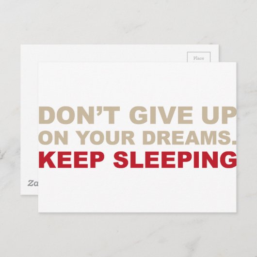 ZEER BELANGRIJKE DREAMS BRIEFKAART (Voorkant / Achterkant)