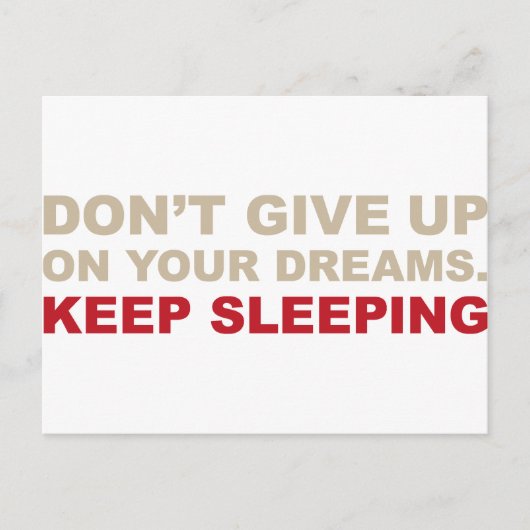 ZEER BELANGRIJKE DREAMS BRIEFKAART (Voorkant)