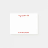 Zeer belangrijke notitie netjes post-it® notes (Voorkant)