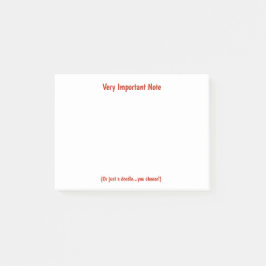 Zeer belangrijke notitie netjes post-it® notes