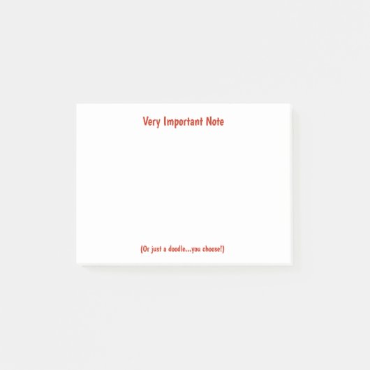 Zeer belangrijke notitie netjes post-it® notes (Voorkant)