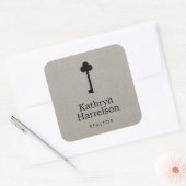  Zeer belangrijke Ontwerper van het Echte Estate B Vierkante Sticker (Envelop)