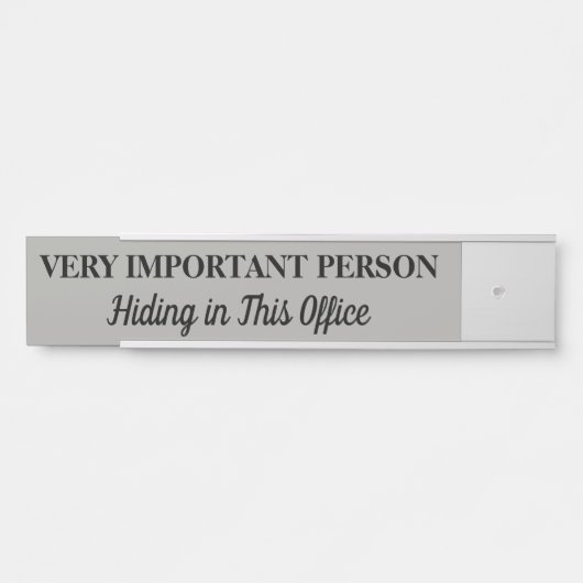 Zeer belangrijke persoon die het Bord van de Naam  Deurbordje (Voorkant)