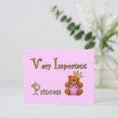 Zeer belangrijke prinses - papierwinkel briefkaart (Staand voorkant)