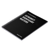 Zeer belangrijke zaken grappig citaat notitieboek (Linkerzijde)