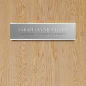 Zeer belangrijke zilveren Kantoor Deurbordje