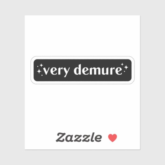 Zeer bescheiden sticker (Vel)