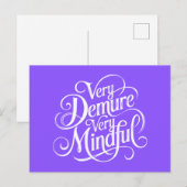 Zeer bescheiden, zeer attent briefkaart (Voorkant / Achterkant)