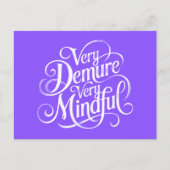 Zeer bescheiden, zeer attent briefkaart (Voorkant)