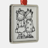 ZEER BESTE VRIENDEN EN/OF VERLIEZENDE ZISTERS METALEN ORNAMENT (Rechts)