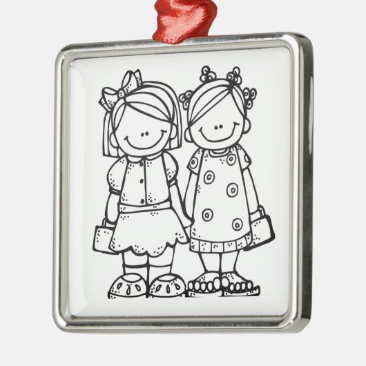 ZEER BESTE VRIENDEN EN/OF VERLIEZENDE ZISTERS METALEN ORNAMENT (Links)