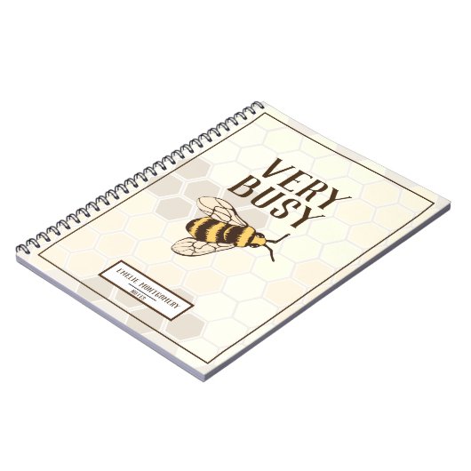 Zeer bezige Bee & Naam Notitieboek (Linkerzijde)
