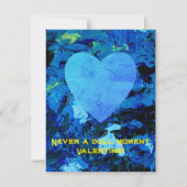 Zeer blauwe denim-Valentijn flatkaart Feestdagenkaart (Voorkant)