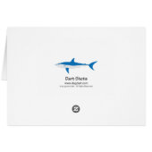 Zeer blauwe Mako Shark Kaart (Achterkant Horizontaal)