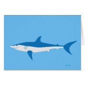 Zeer blauwe Mako Shark Kaart (Voorkant Horizontaal)