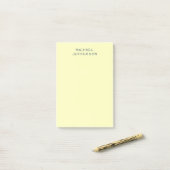 Zeer Bleek Gele Minimalistische Vlakke Moderne Naa Post-it® Notes (Op bureau)