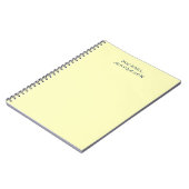 Zeer Bleke Gele Minimalistische Eenvoudige Moderne Notitieboek (Linkerzijde)