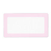 Zeer bleke roze effen kleur rand blanco etiket (Voorkant)