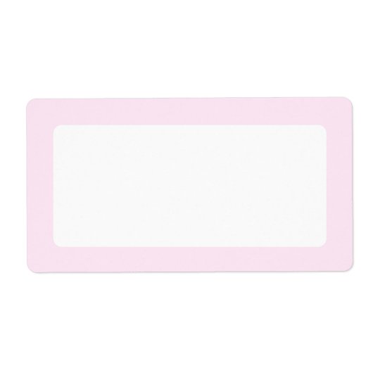 Zeer bleke roze effen kleur rand blanco etiket (Voorkant)
