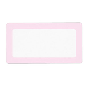 Zeer bleke roze vaste kleurenrand blanco etiket