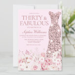 Zeer Blush Floral Roos Gold Dress 30th Birthday Kaart<br><div class="desc">Zeer Blush Floral Roos Gold Dress 30th Birthday Invitation 30 & Fabulous 30th Birthday Party Derty & fabulous Zie passend collectie in Niche and Nest Store Veel bedankt</div>