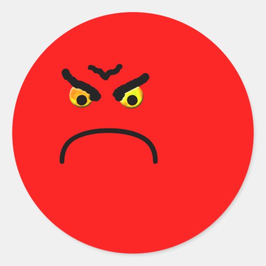Zeer boze ticker ronde sticker (Voorkant)
