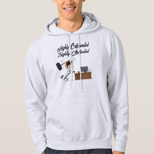 "Zeer cafeïnehoudend, licht gemotiveerd" Hoodie (Voorkant)