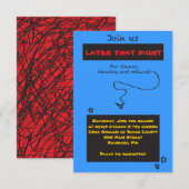 ZEER CASUAL Bar Bat Mitzvah Party Kaart (Voorkant / Achterkant)