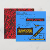 ZEER CASUAL Bar Bat Mitzvah uitnodiging (Voorkant / Achterkant)