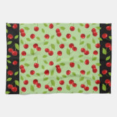 Zeer Cherry Dishtowel - groen Theedoek (Horizontaal)