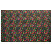 Zeer Cherry Fabric - op zwart Stof (Yard (91,4 cm))