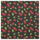 Zeer Cherry Fabric - op zwart Stof (Swatch)