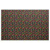 Zeer Cherry Fabric - op zwart Stof (Fat Quarter)