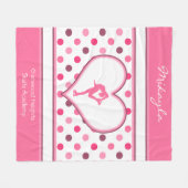 Zeer Cherry Polka-Stippen Veel roze Figuur Skater Fleece Deken (Voorkant (Horizontaal))