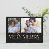 Zeer compacte bewerkbare kleur 2 Foto's Holiday Ka Feestdagenkaart (Staand voorkant)