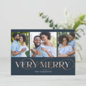 Zeer compacte bewerkbare kleur 3 Fotovakantiekaart Feestdagenkaart (Staand voorkant)