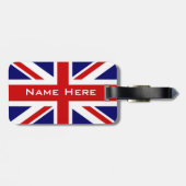 Zeer Cool Britse Vlag De Union Jack Met Monogram Bagagelabel (Achterkant horizontaal)