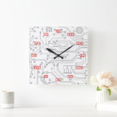 Zeer Cool en Creatief Binair Systeem Vierkante Klok (Huis)