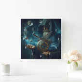 Zeer Cool en Mysterieuze Wizard of Time Vierkante Klok (Huis)