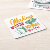 Zeer Cool en Schattig Coffee of Java Kartonnen Onderzetters (Schuin)