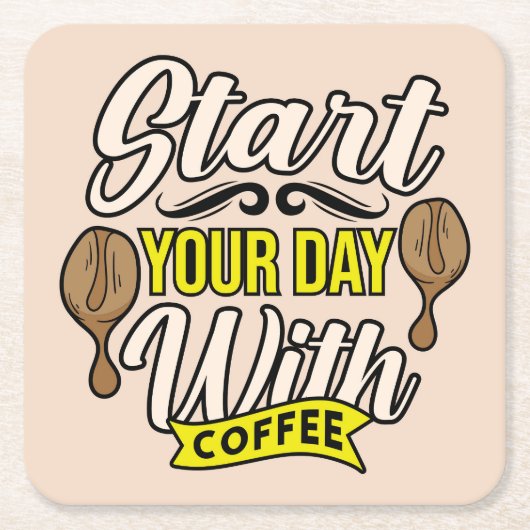Zeer Cool en Schattig Coffee of Java Kartonnen Onderzetters (Voorkant)
