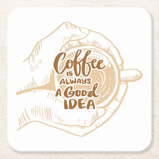 Zeer Cool en Schattig Coffee of Java Kartonnen Onderzetters (Voorkant)