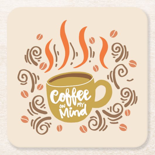 Zeer Cool en Schattig Coffee of Java Kartonnen Onderzetters (Voorkant)